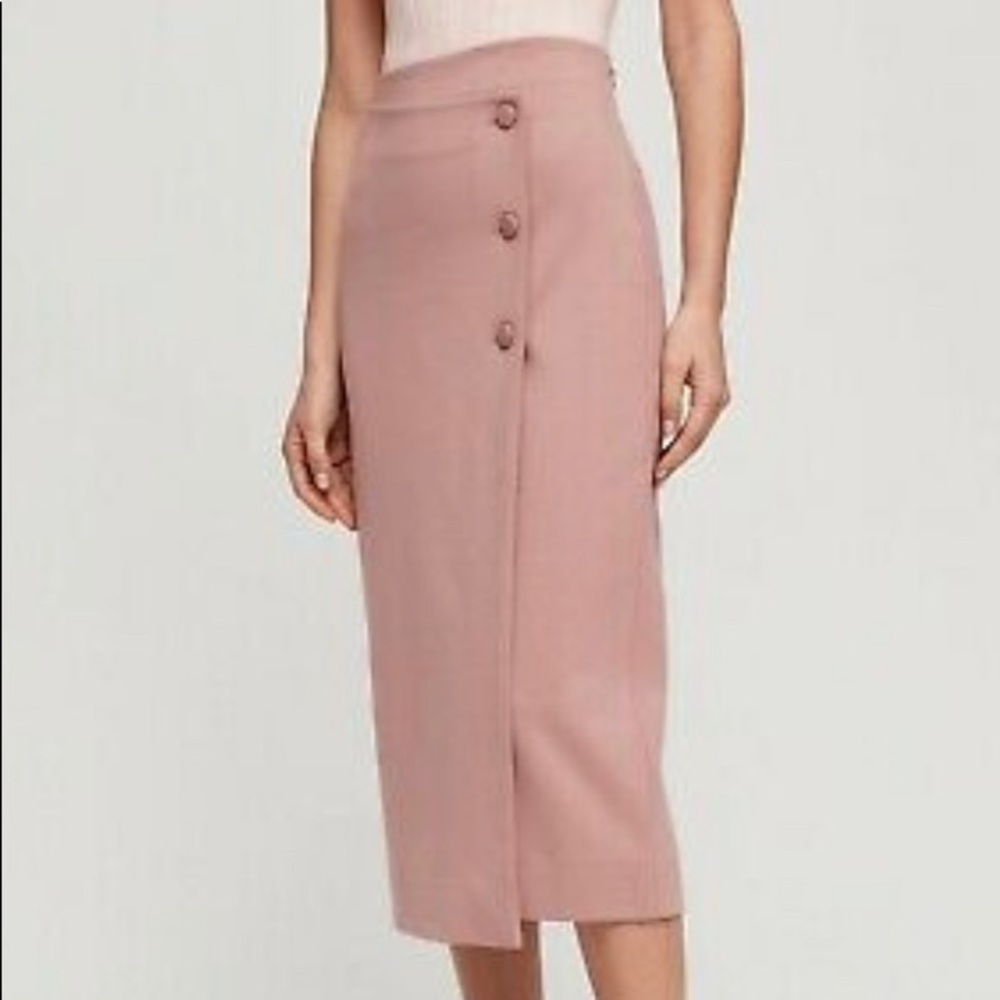 Aritzia Dusty Rose Midi Skirt